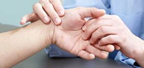Diagnosis of pain in the joints of fingers