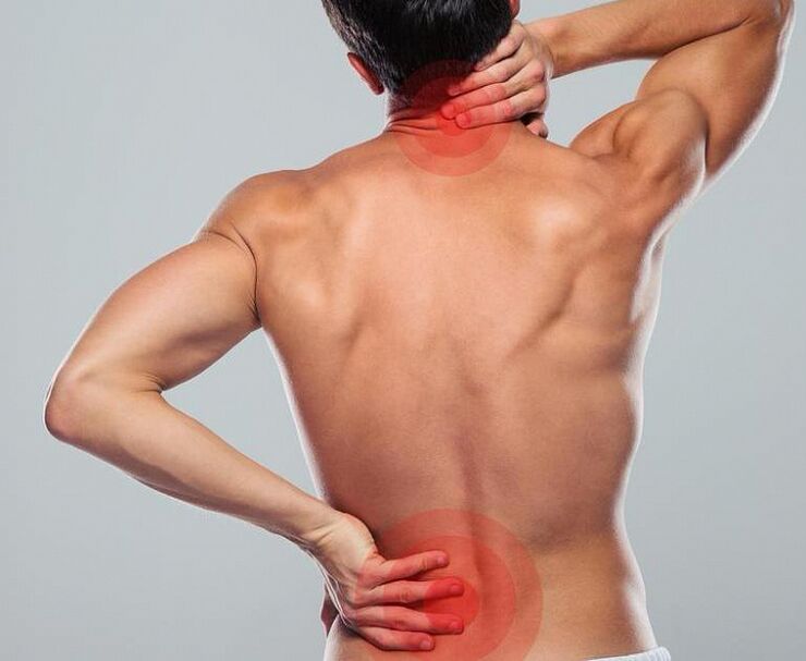 A person has spinal osteocondrosis